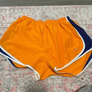 Nike Orange and Blue Athletic Shorts